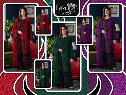 Design 1707 Laxuria Trendz Georgette Pakistani Readymade Suits Supplier Gujarat