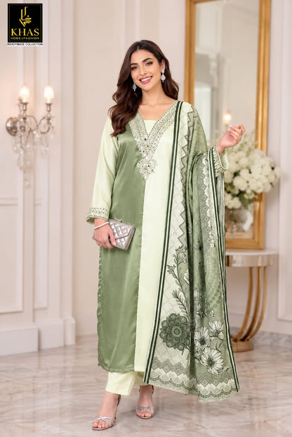 Design 170 Khas Satin Pakistani Readymade Suits Wholesaler India