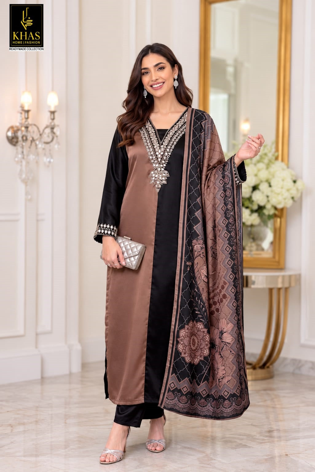 Design 170 Khas Satin Pakistani Readymade Suits Wholesaler India