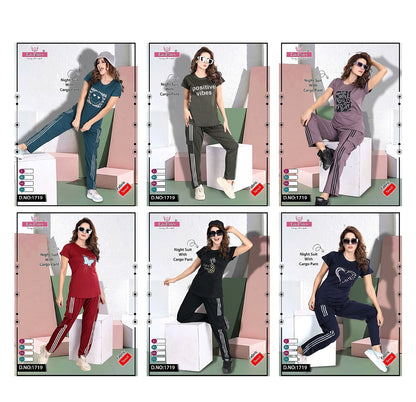 Design 1719 La Fairy Tencil Pyjama Night Suits Wholesaler India