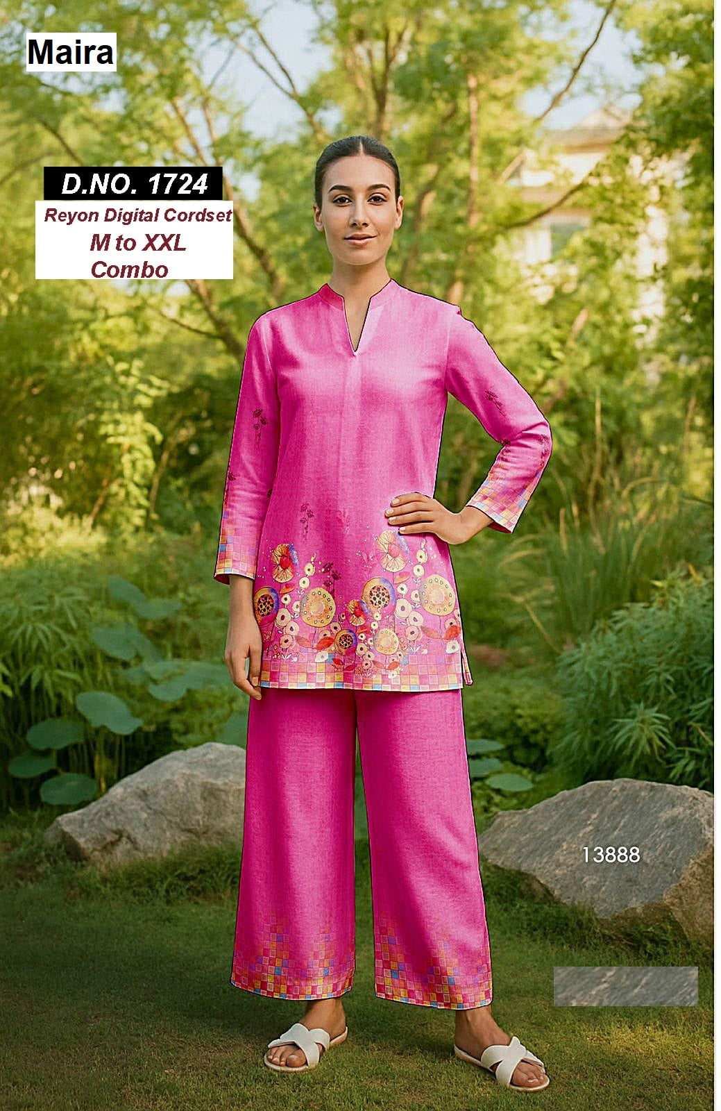 Design 1723-1728 Maira Rayon Co Ord Set Exporter Gujarat