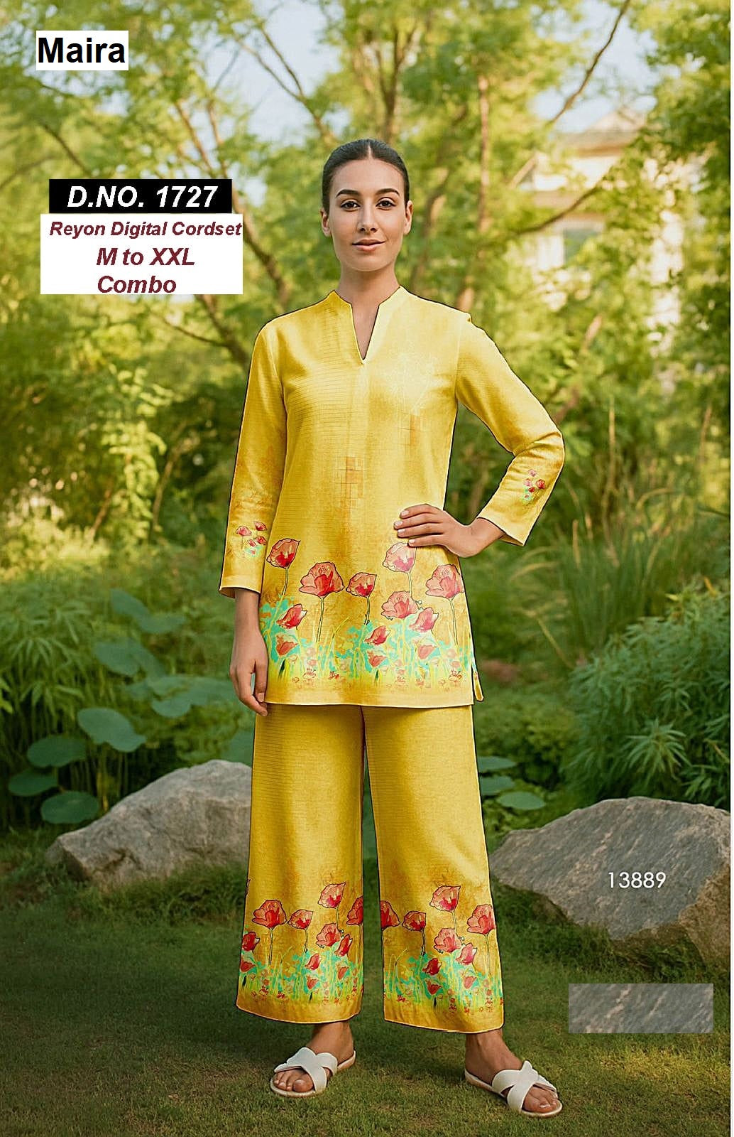 Design 1723-1728 Maira Rayon Co Ord Set Exporter Gujarat