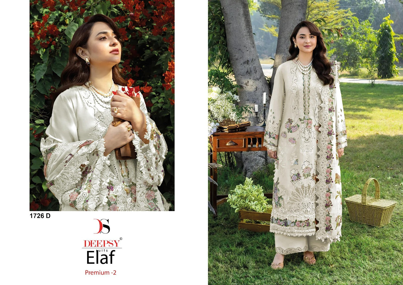 Design 1726 Elaf Premium 2 Deepsy Pure Cotton Pakistani Patch Work Suits Manufacturer India