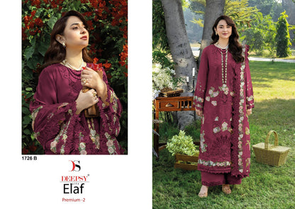 Design 1726 Elaf Premium 2 Deepsy Pure Cotton Pakistani Patch Work Suits Manufacturer India