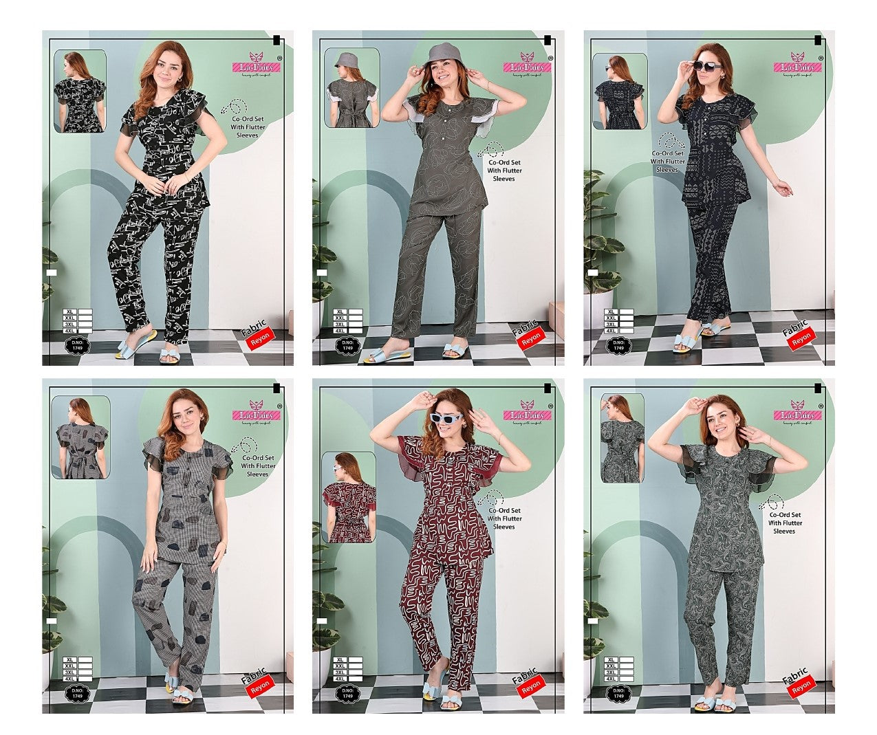 Design 1749 La Fairy Reyon Co Ord Set Manufacturer Ahmedabad