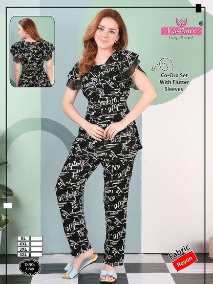 Design 1749 La Fairy Reyon Co Ord Set Manufacturer Ahmedabad