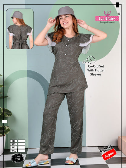 Design 1749 La Fairy Reyon Co Ord Set Manufacturer Ahmedabad