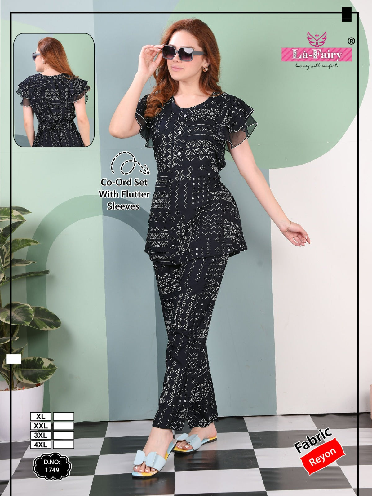 Design 1749 La Fairy Reyon Co Ord Set Manufacturer Ahmedabad