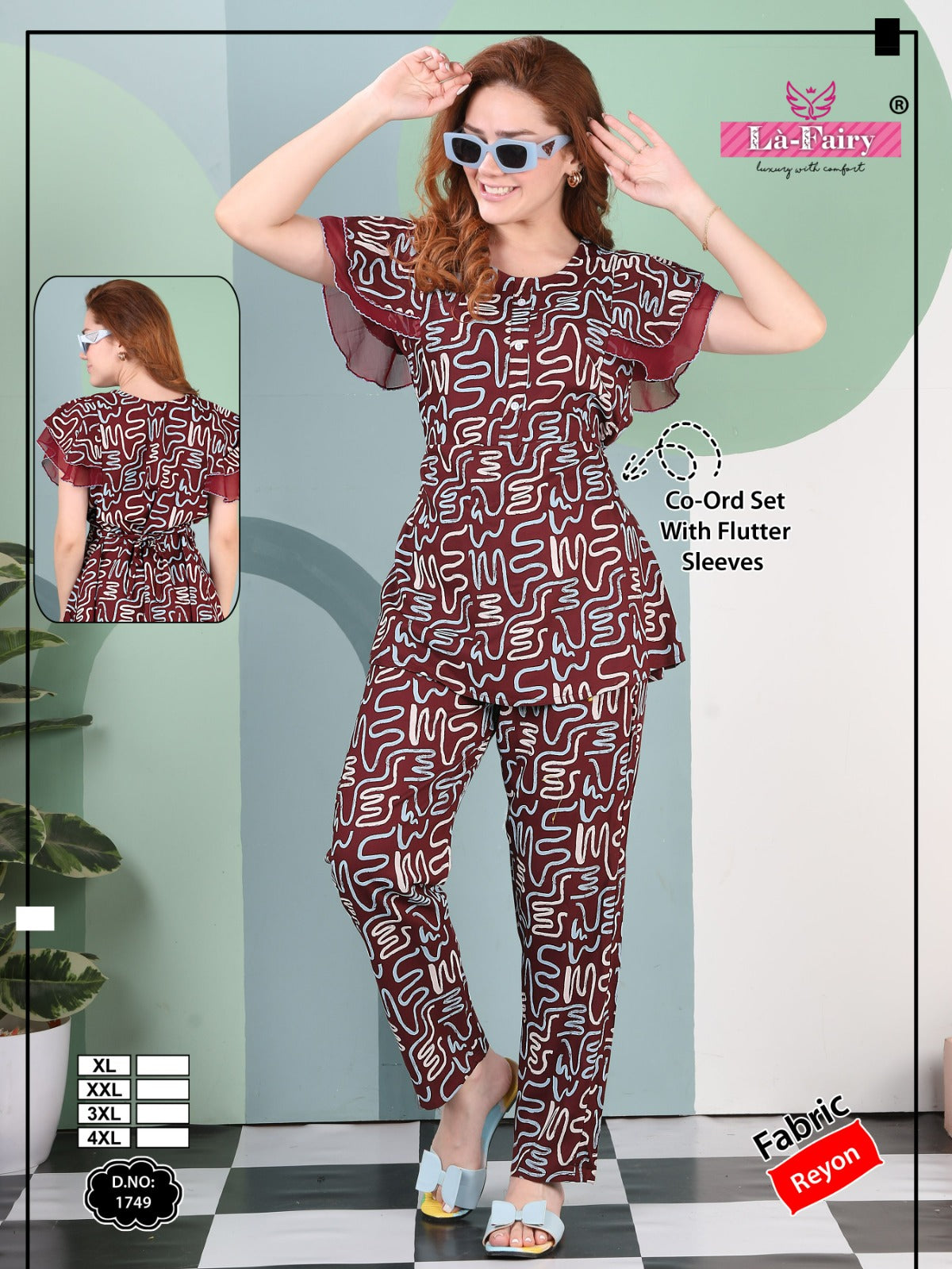 Design 1749 La Fairy Reyon Co Ord Set Manufacturer Ahmedabad