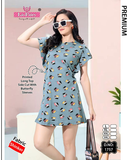 Design 1757 La Fairy Hosiery Sinker Designer Long Top Wholesaler Gujarat