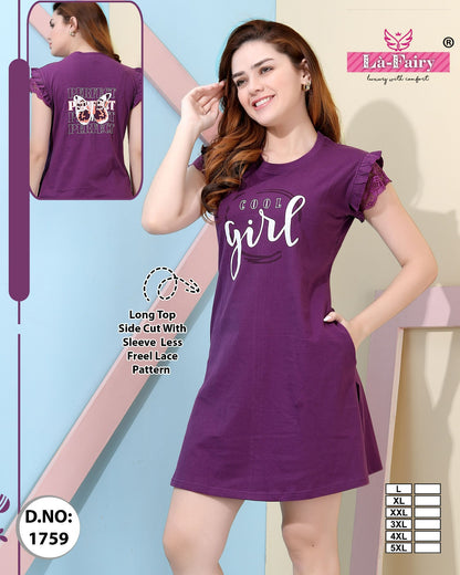 Design 1759 La Fairy Biowash Designer Long Top Supplier Ahmedabad