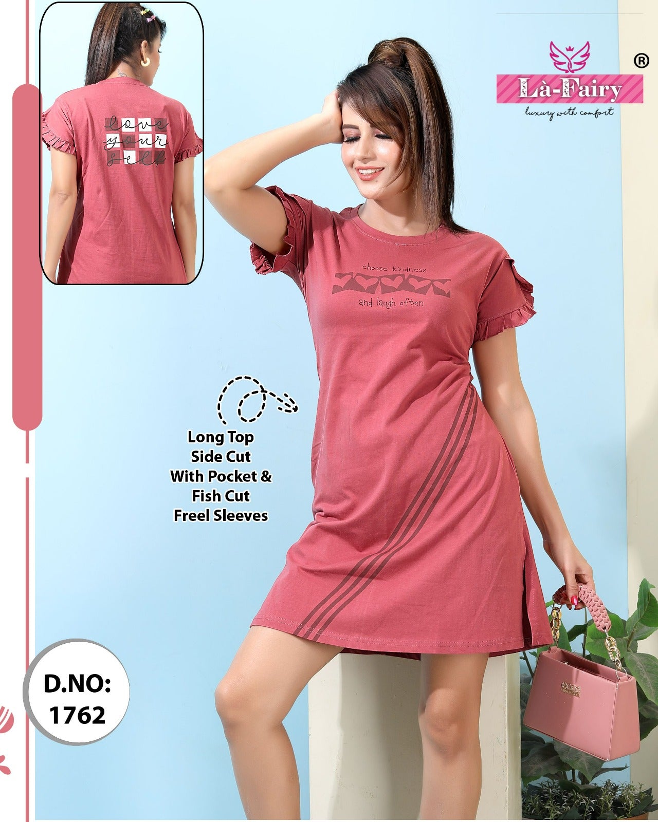 Design 1762 La Fairy Sinker Designer Long Top Supplier India