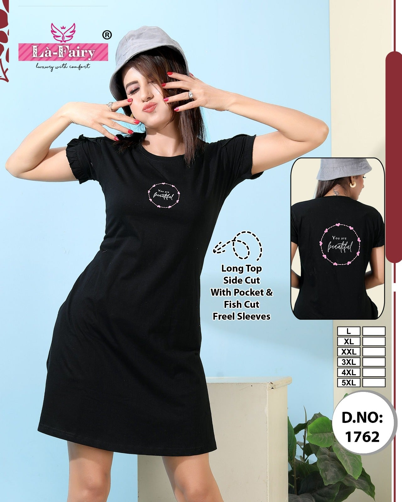 Design 1762 La Fairy Sinker Designer Long Top Supplier India