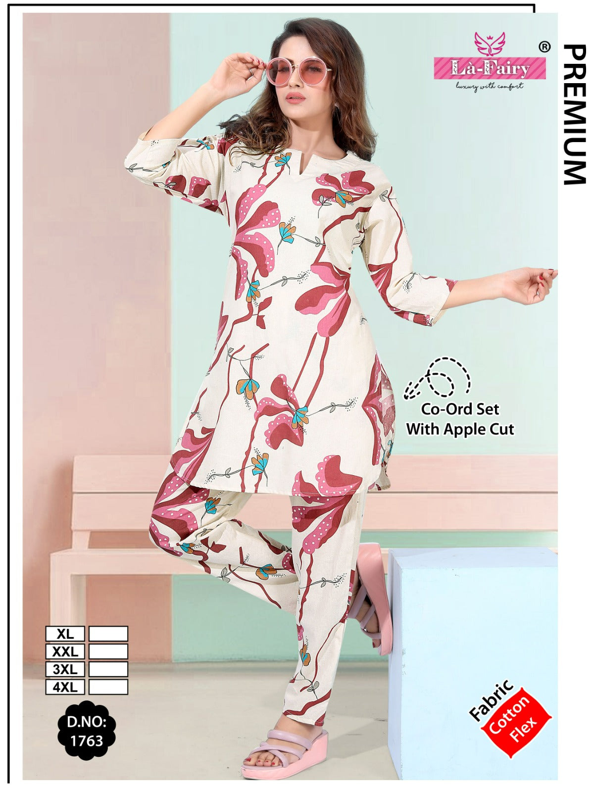 Design 1763 La Fairy Cotton Co Ord Set Wholesaler India