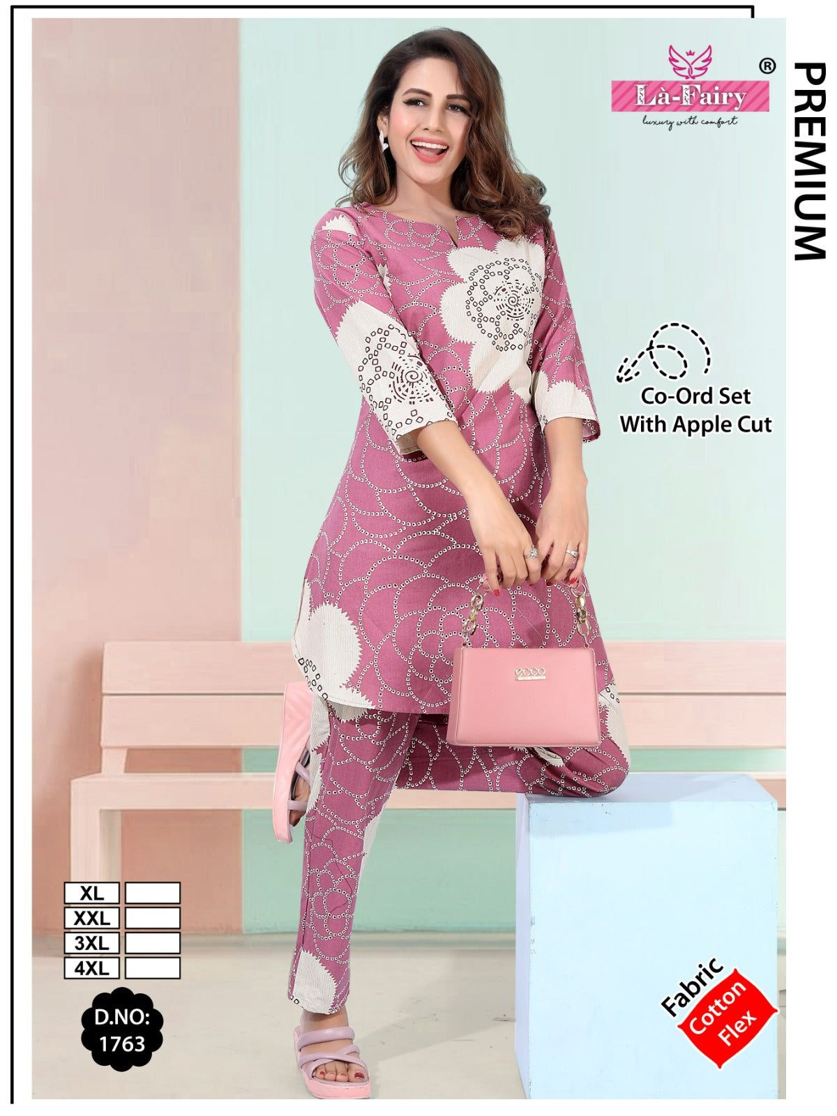 Design 1763 La Fairy Cotton Co Ord Set Wholesaler India
