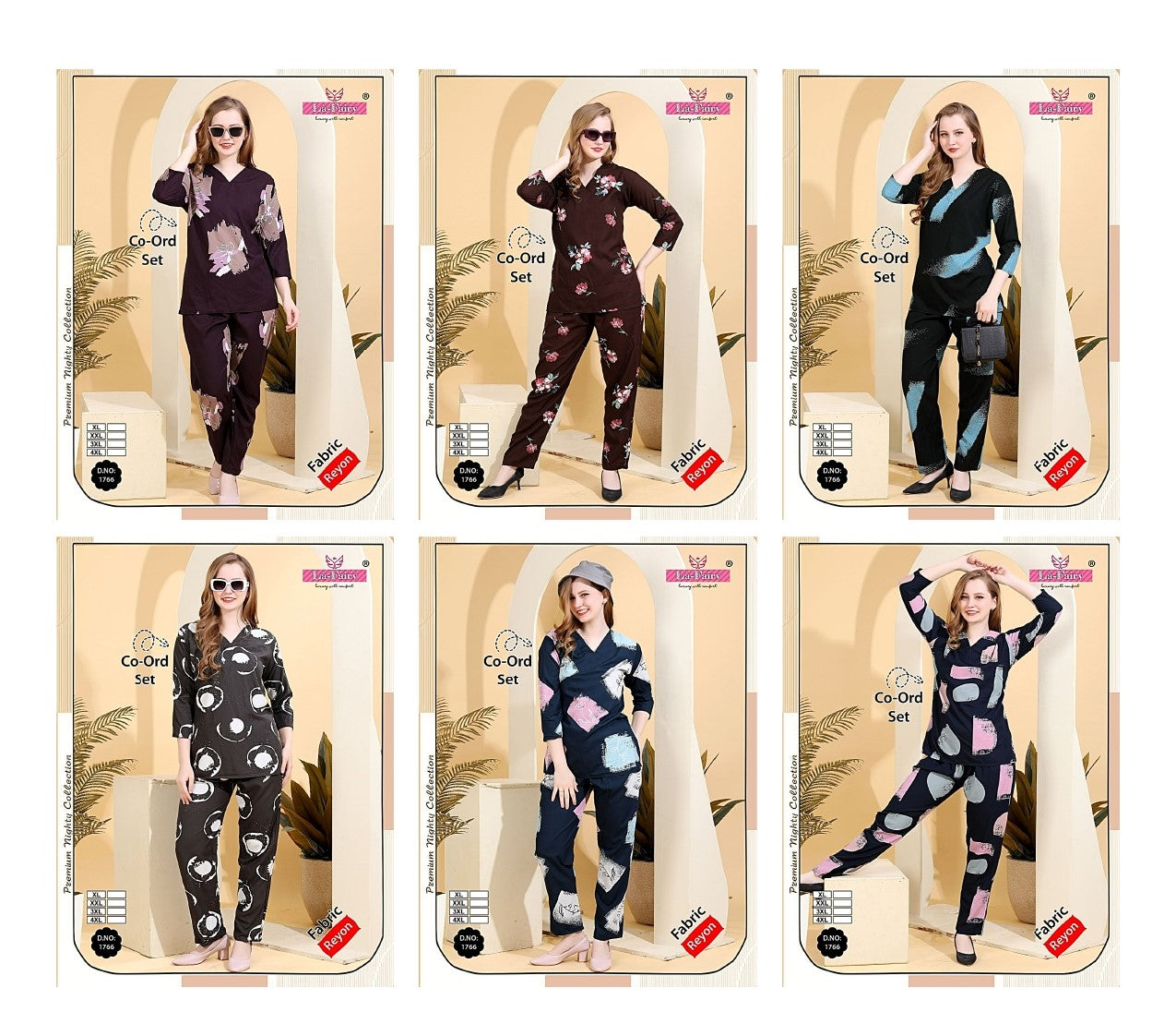 Design 1766 La Fairy Reyon Co Ord Set Wholesale Price