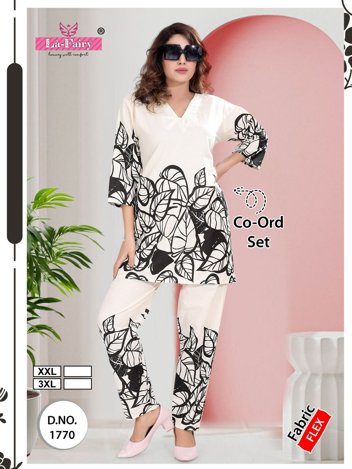 Design 1770 La Fairy Cotton Co Ord Set Wholesaler Gujarat