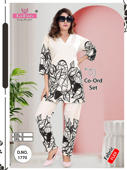Design 1770 La Fairy Cotton Co Ord Set Wholesaler Gujarat
