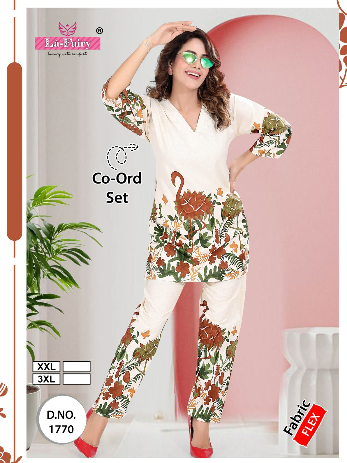 Design 1770 La Fairy Cotton Co Ord Set Wholesaler Gujarat