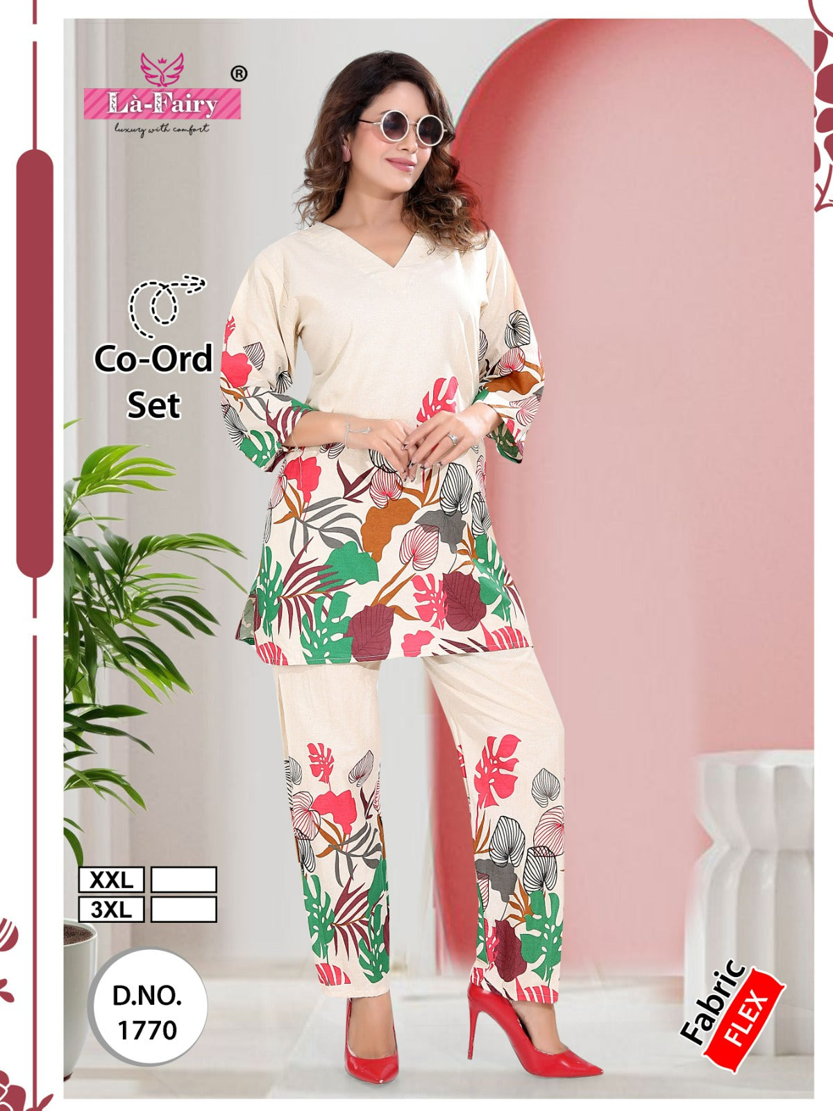 Design 1770 La Fairy Cotton Co Ord Set Wholesaler Gujarat