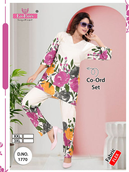Design 1770 La Fairy Cotton Co Ord Set Wholesaler Gujarat