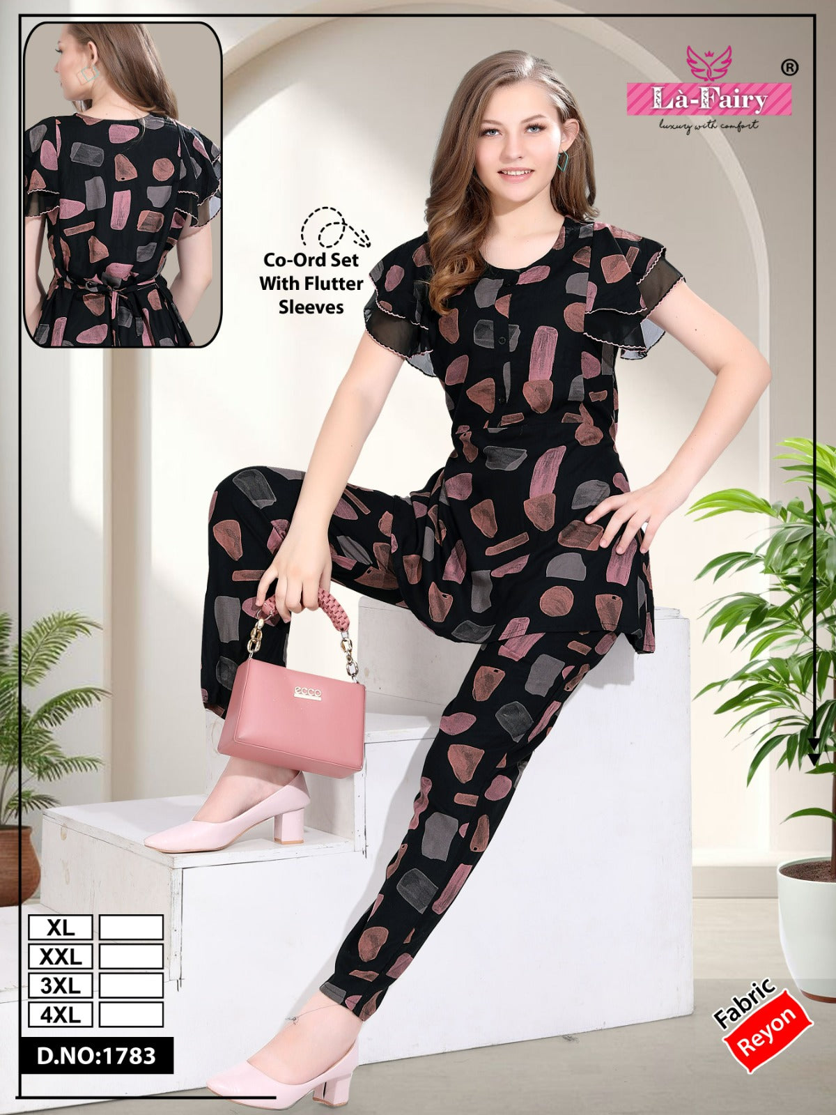 Design 1783 La Fairy Reyon Co Ord Set Exporter