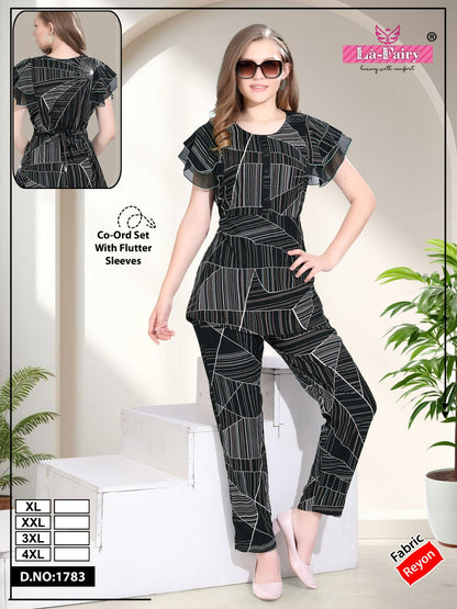 Design 1783 La Fairy Reyon Co Ord Set Exporter