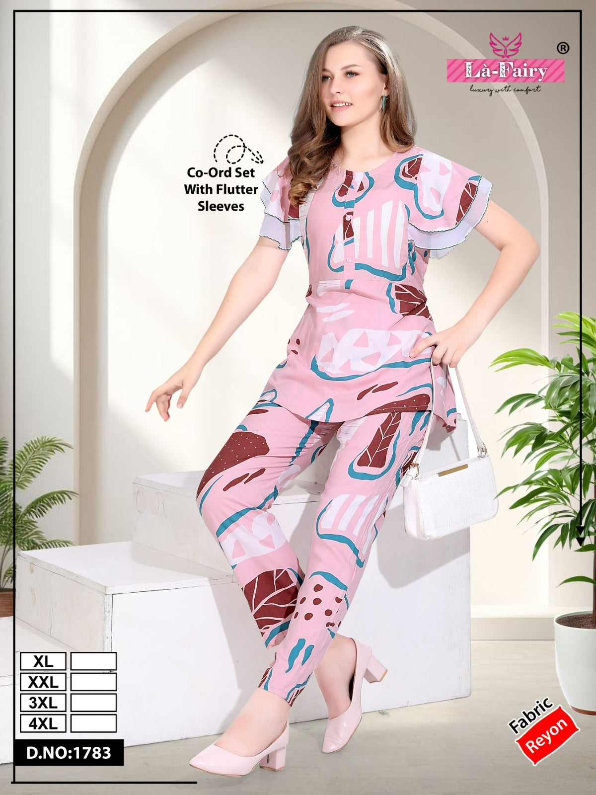 Design 1783 La Fairy Reyon Co Ord Set Exporter