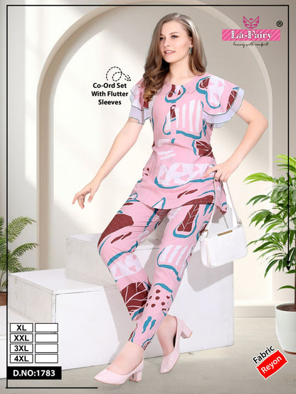 Design 1783 La Fairy Reyon Co Ord Set Exporter