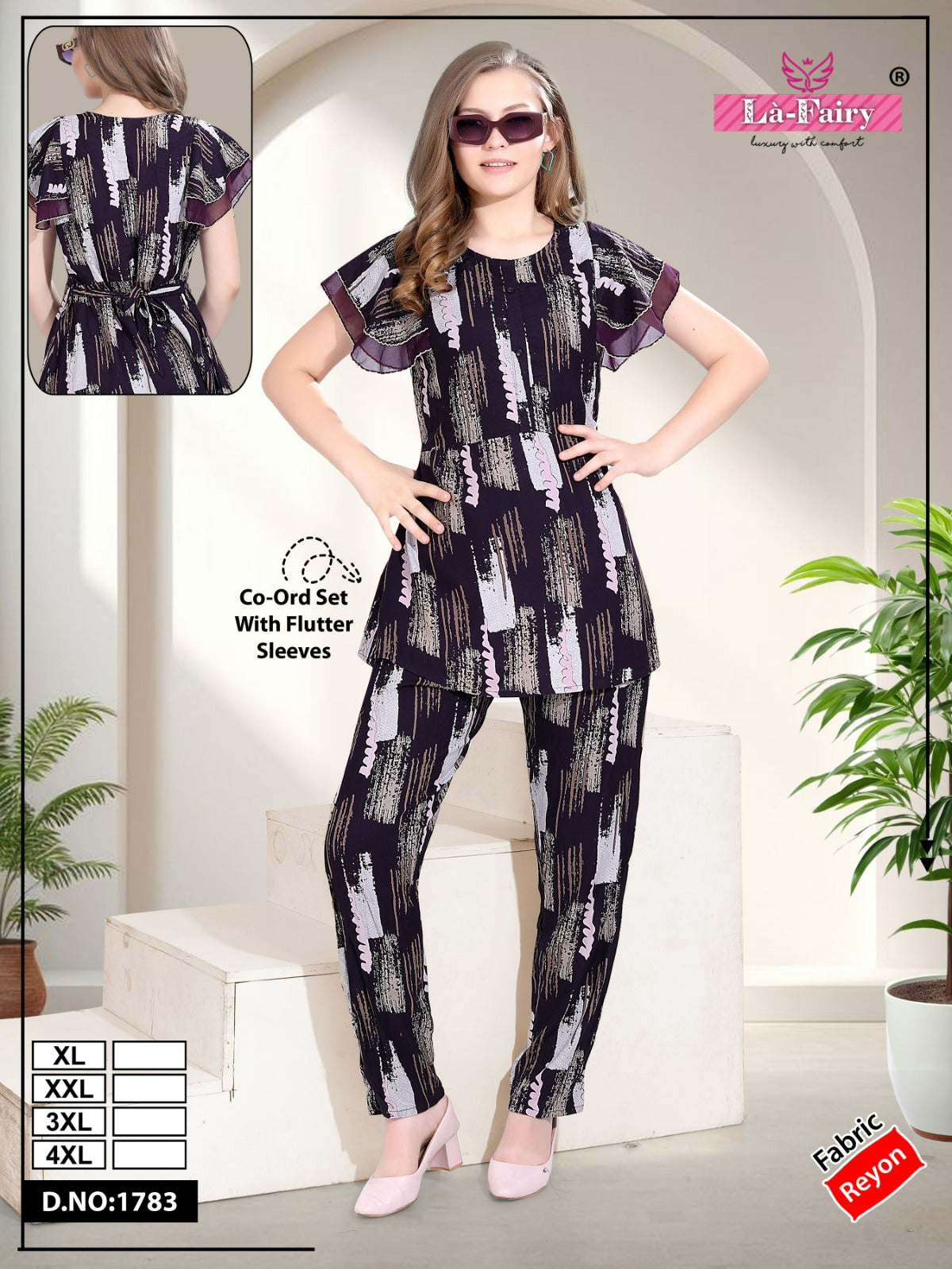 Design 1783 La Fairy Reyon Co Ord Set Exporter