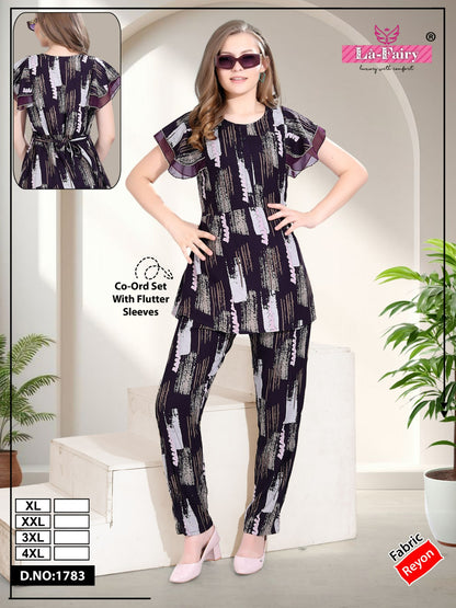 Design 1783 La Fairy Reyon Co Ord Set Exporter