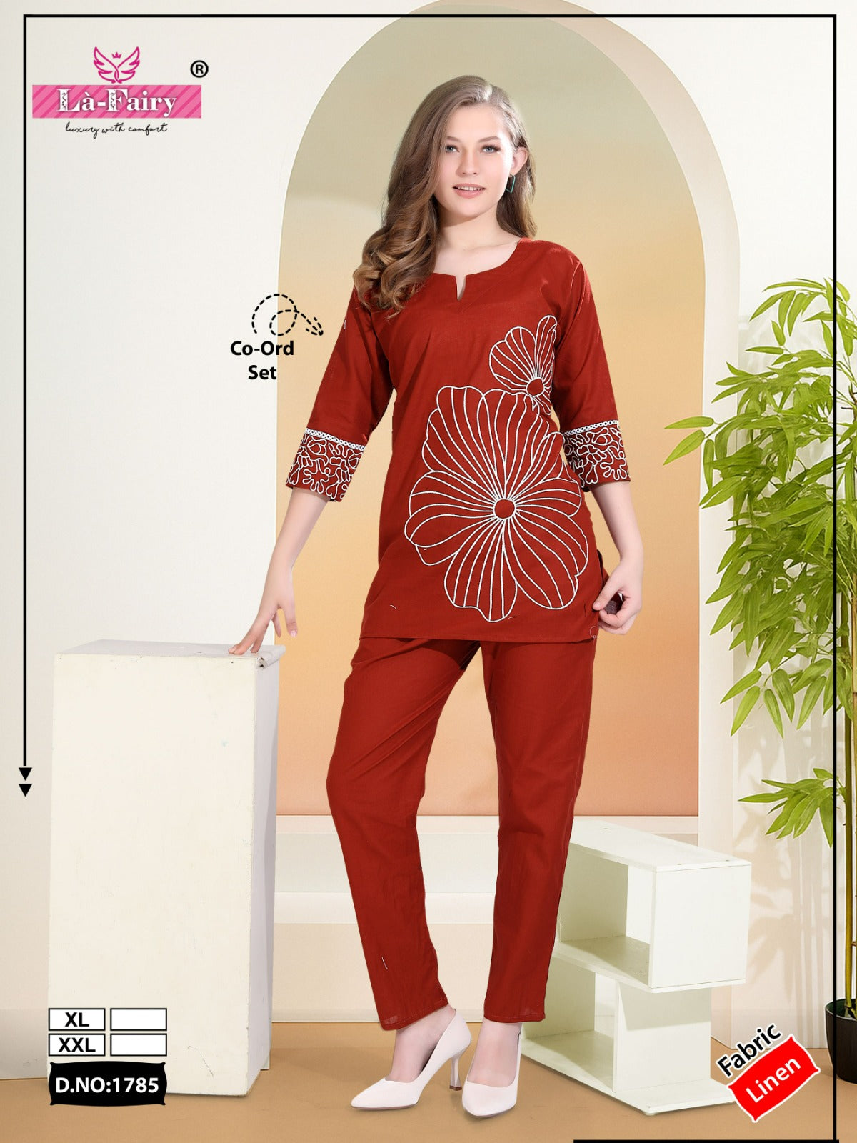 Design 1785 La Fairy Linen Co Ord Set Exporter