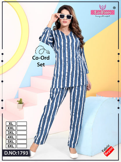 Design 1793 La Fairy Reyon Co Ord Set Wholesale Rate