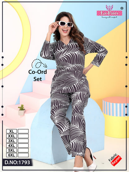 Design 1793 La Fairy Reyon Co Ord Set Wholesale Rate