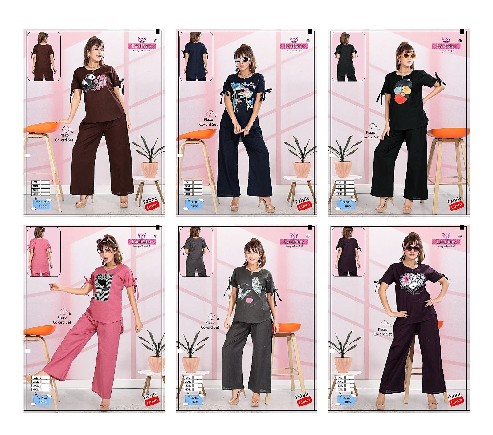 Design 1806 La Fairy Linen Co Ord Set Wholesale