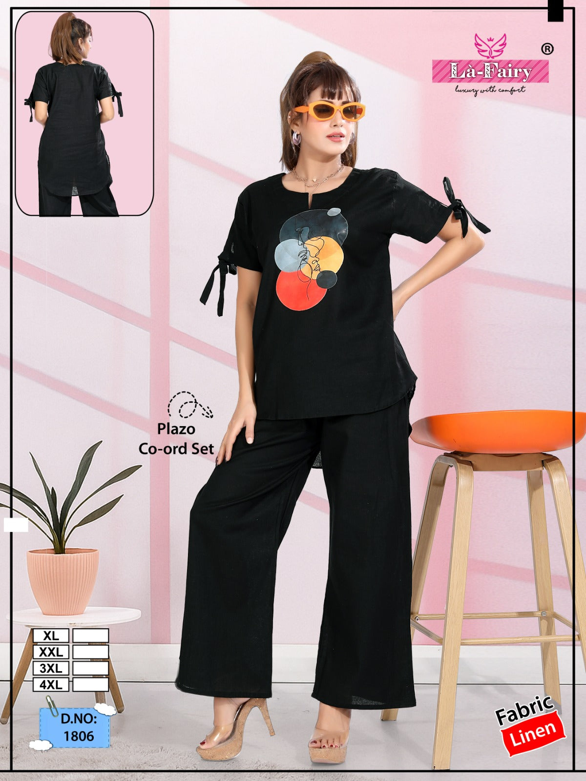 Design 1806 La Fairy Linen Co Ord Set Wholesale