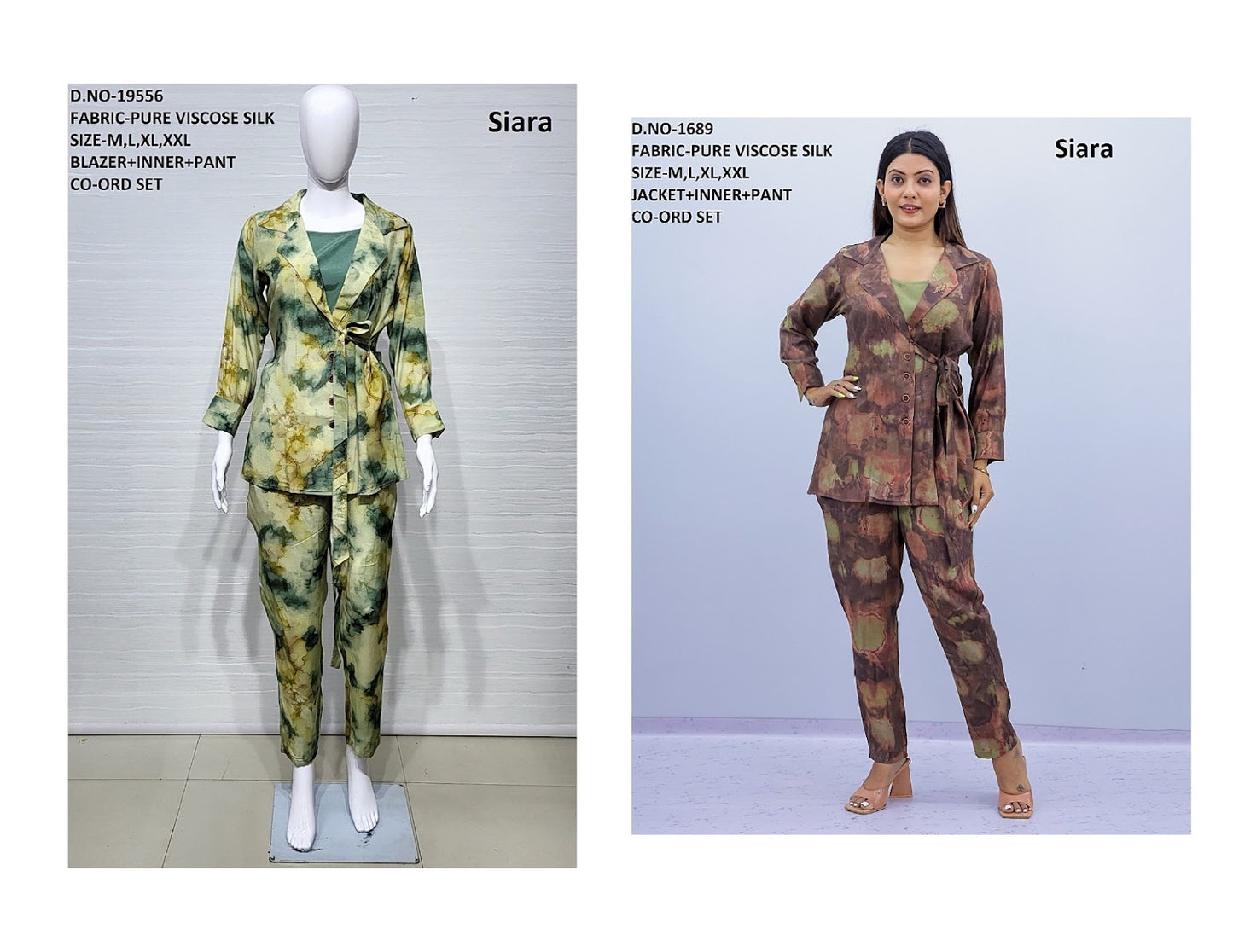 Design 1807 Siara Pure Viscose Co Ord Set Exporter India