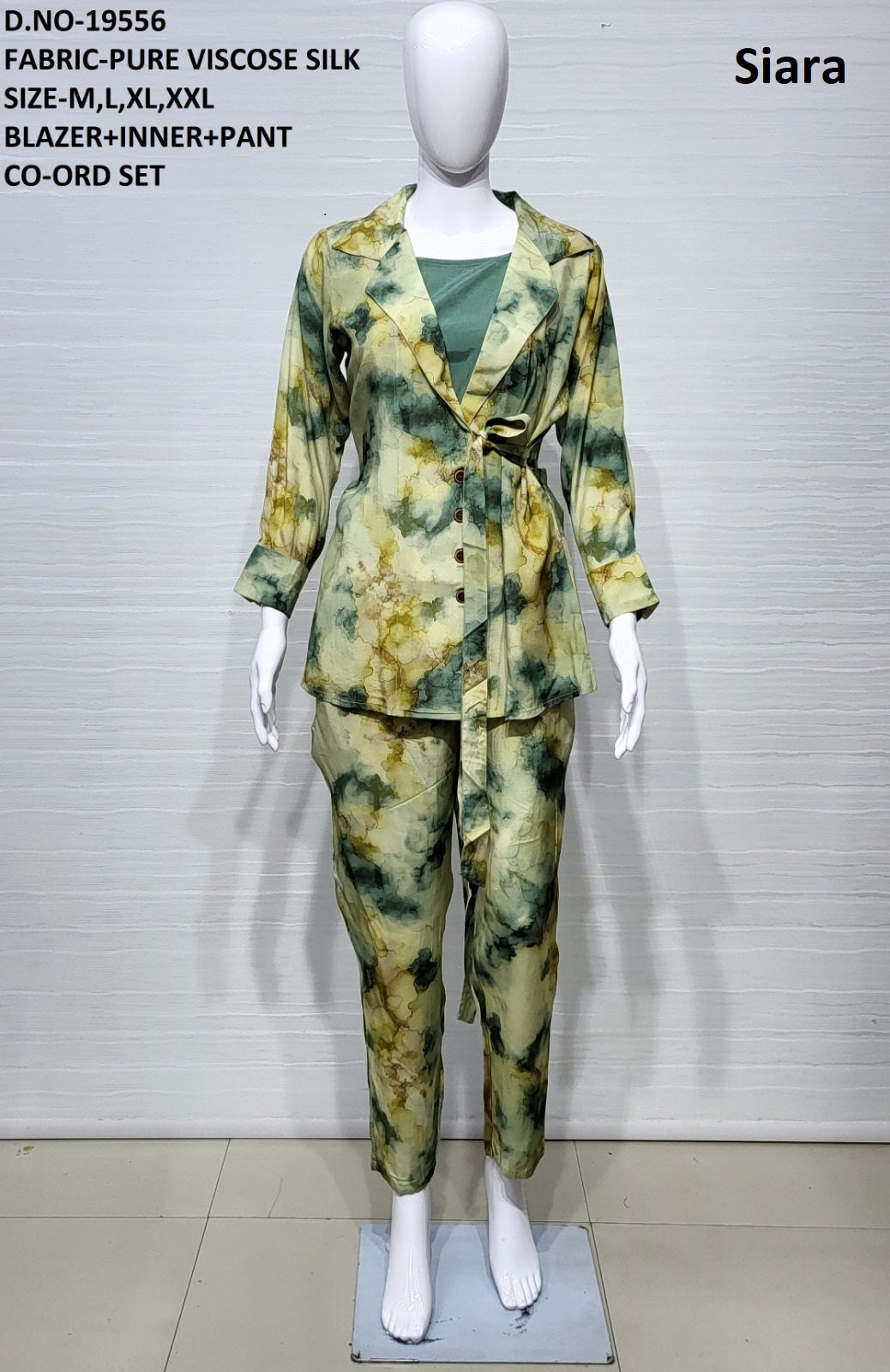 Design 1807 Siara Pure Viscose Co Ord Set Exporter India