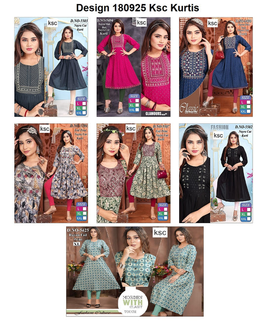 Design 180925 Ksc Rayon Kurtis Manufacturer