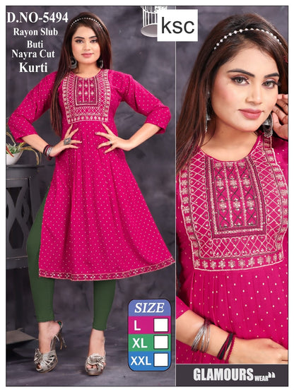 Design 180925 Ksc Rayon Kurtis Manufacturer