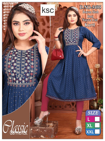 Design 180925 Ksc Rayon Kurtis Manufacturer