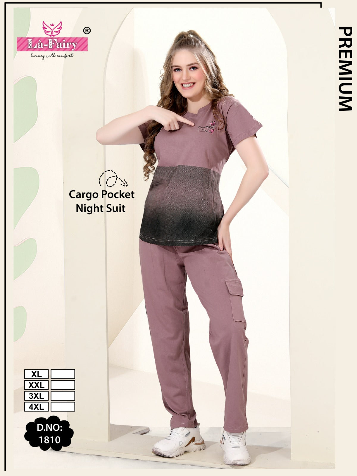 design 1810 cargo la fairy sinker pyjama night suits exporter gujarat