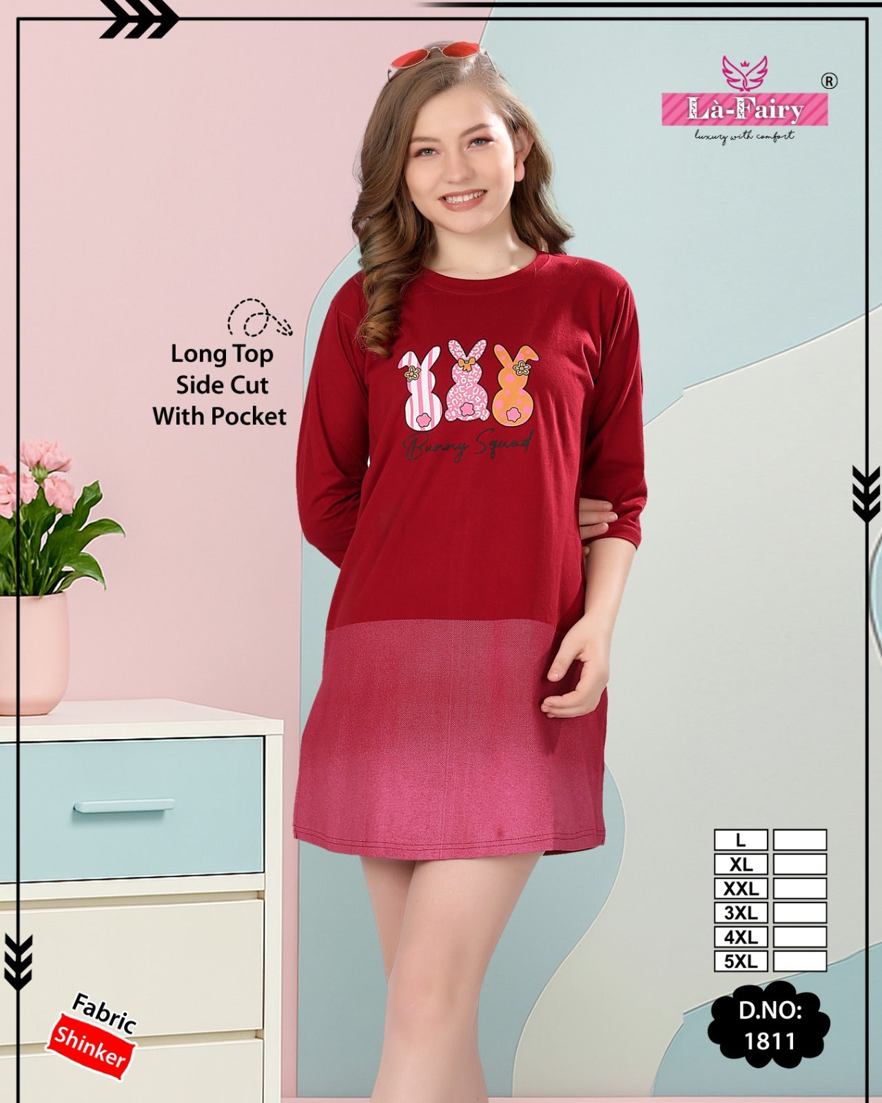 Design 1811 La Fairy Sinker Designer Long Top Manufacturer Gujarat