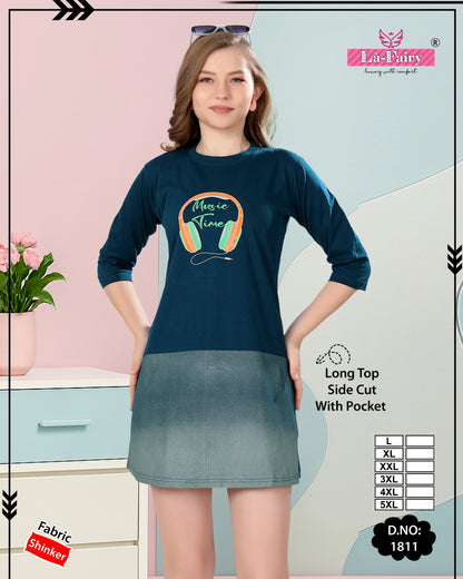 Design 1811 La Fairy Sinker Designer Long Top Manufacturer Gujarat