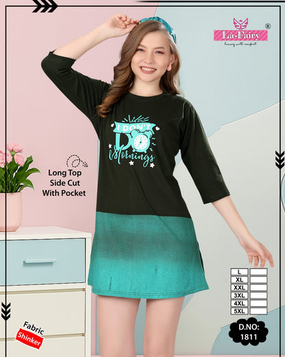 Design 1811 La Fairy Sinker Designer Long Top Manufacturer Gujarat