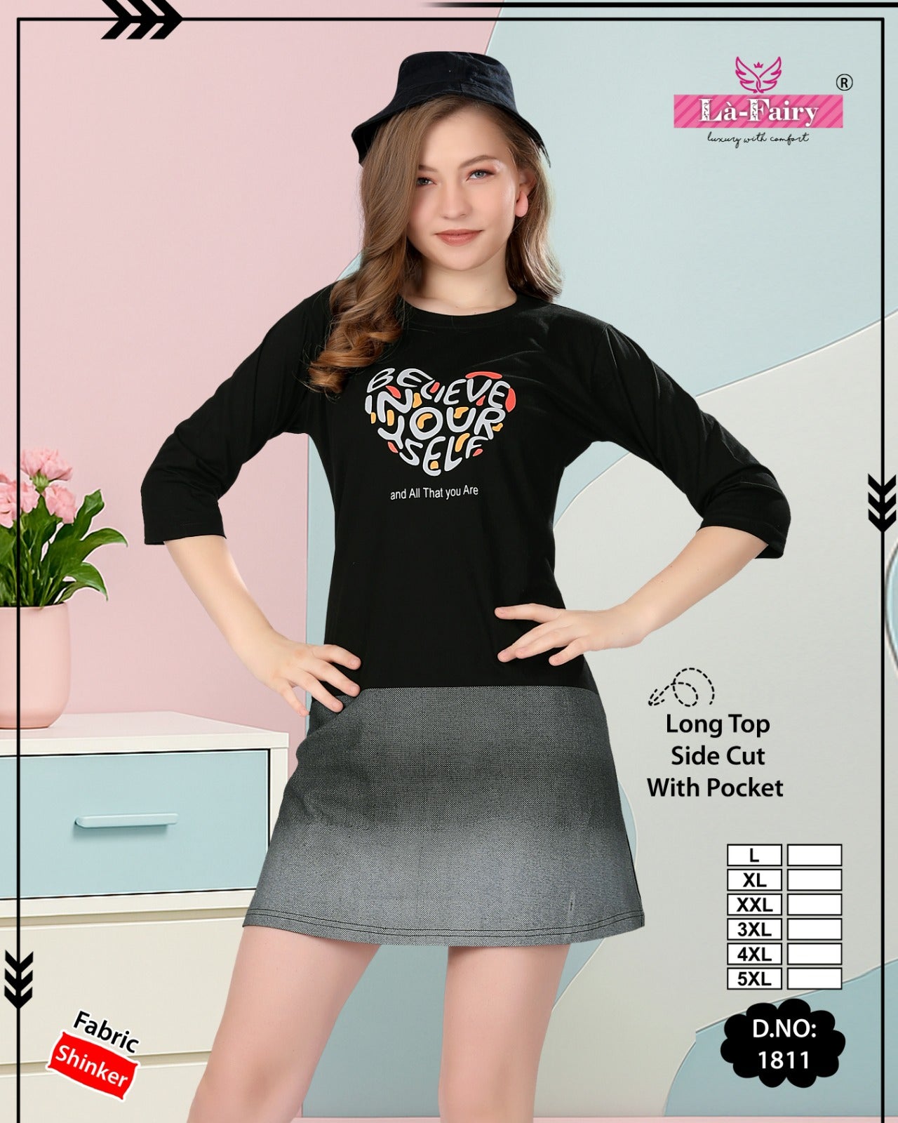 Design 1811 La Fairy Sinker Designer Long Top Manufacturer Gujarat