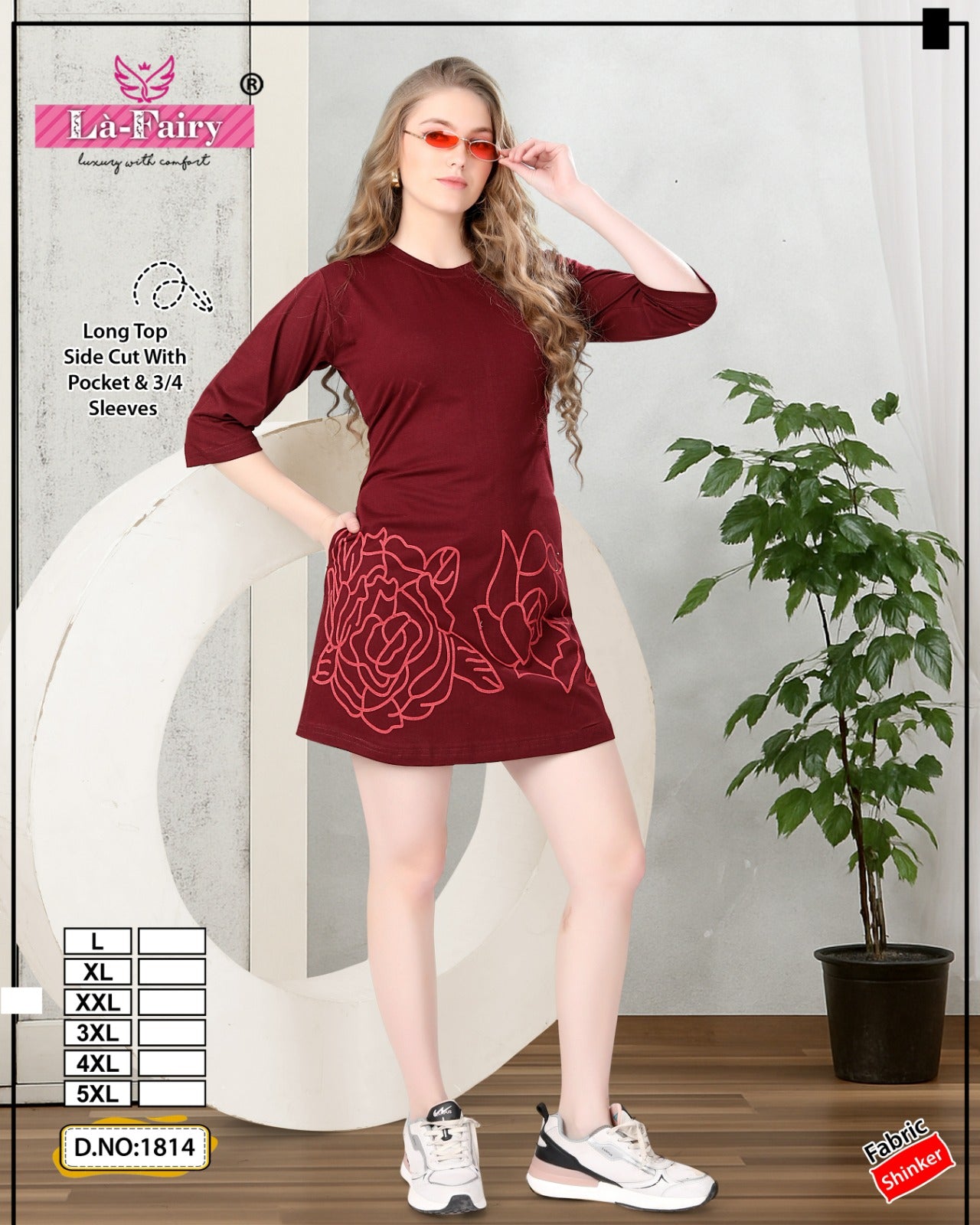 Design 1814 La Fairy Sinker Designer Long Top Wholesaler India