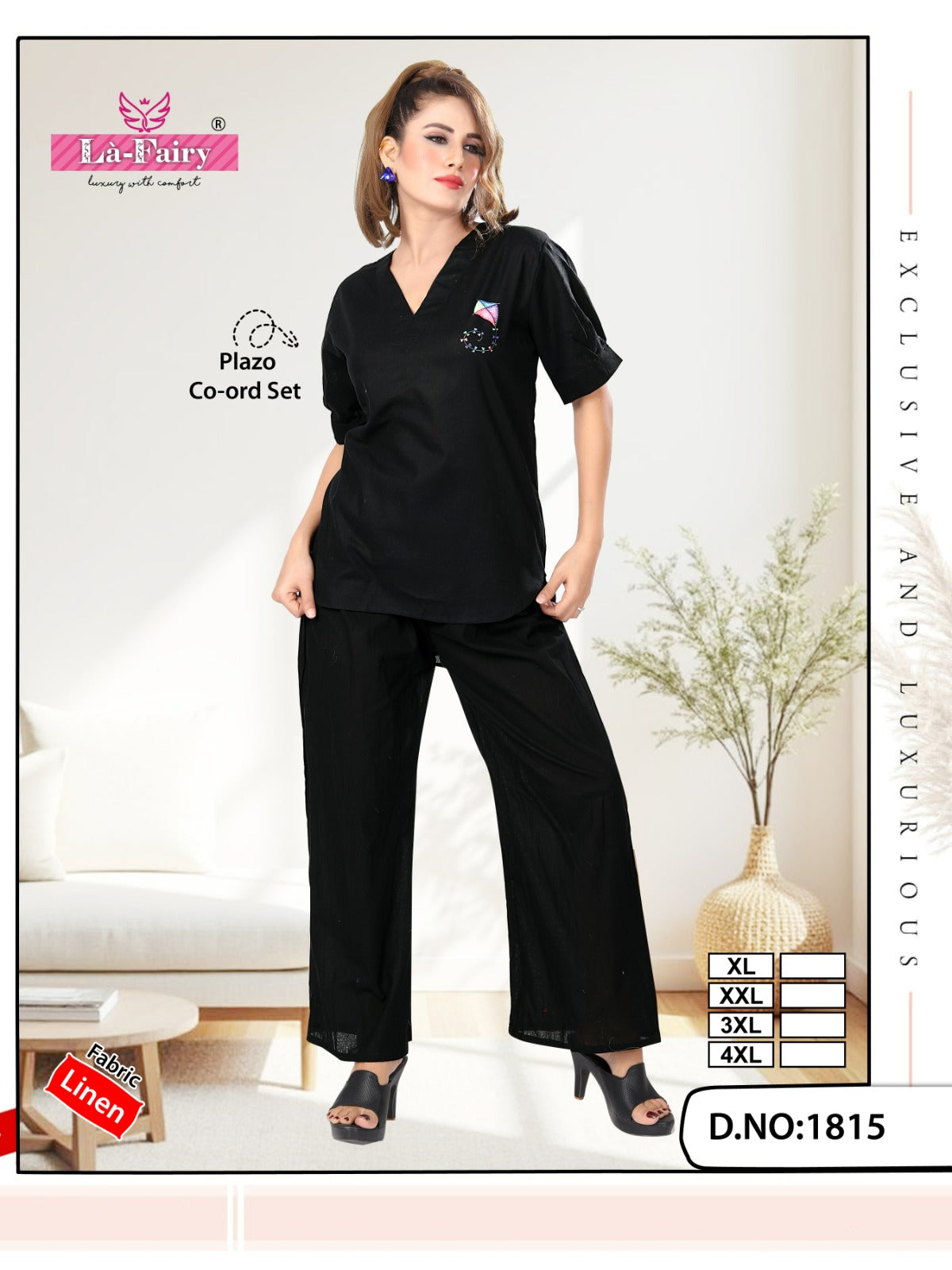 Design 1815 La Fairy Linen Co Ord Set Manufacturer