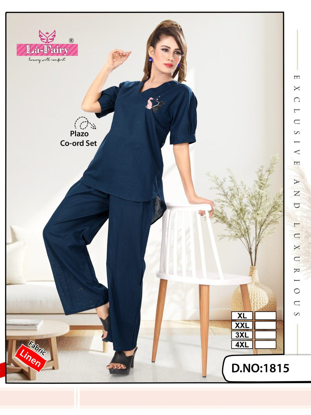 Design 1815 La Fairy Linen Co Ord Set Manufacturer