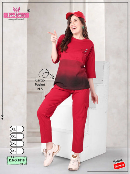 Design 1818 Cargo La Fairy Sinker Pyjama Night Suits Exporter Ahmedabad